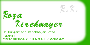roza kirchmayer business card